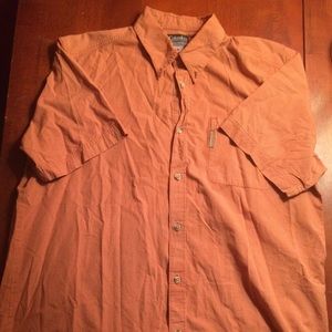 Columbia Men’s Casual Short Sleeve XL Orange